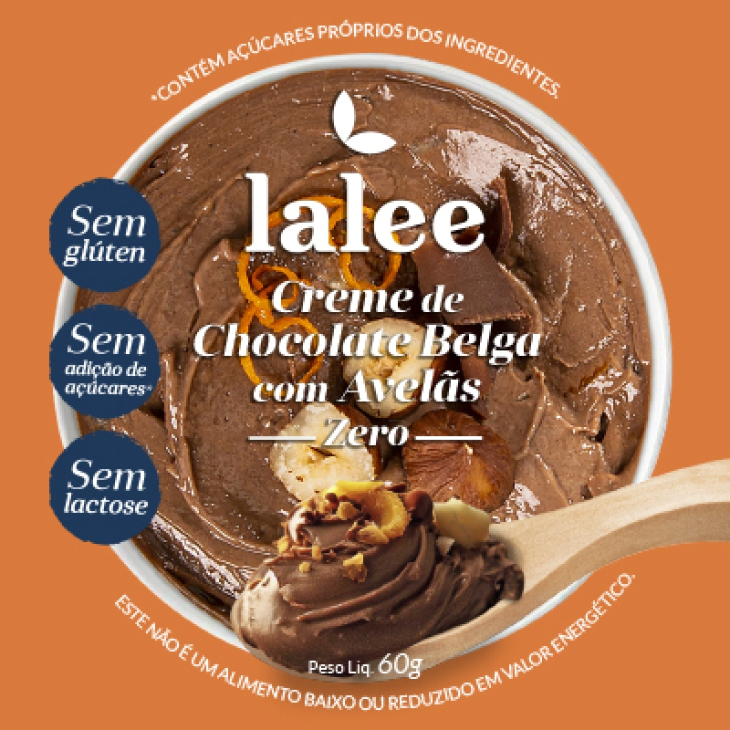 creme de chocolate belga com avelãs zero