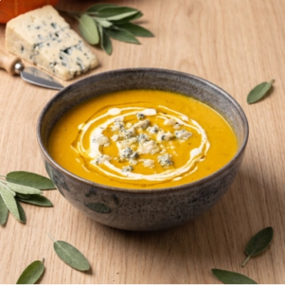 creme de abóbora com gorgonzola