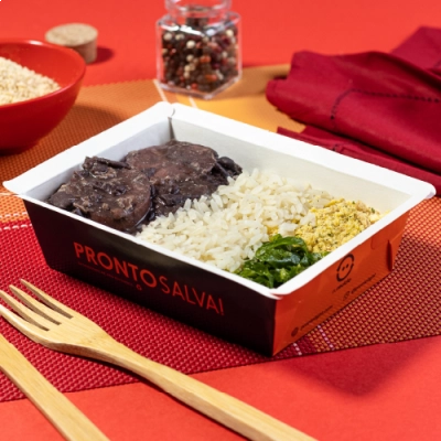 marmita - feijoada light + arroz branco + couve refogada + farofa