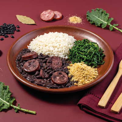 marmita - feijoada light + arroz branco + couve refogada + farofa