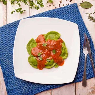 massa verde (recheio mussarela de búfala)
