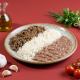 marmita - carne moída + arroz branco + feijão carioca