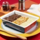 marmita - costela desfiada + arroz com cenoura e milho + purê de batata